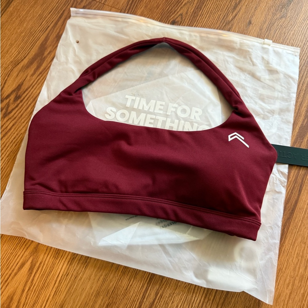 Women's Oner Active Rosewood Halter Sports Bra. Size Medium.